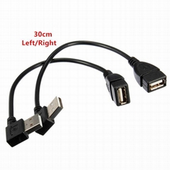 30cm Left/Right Angled USB Cable