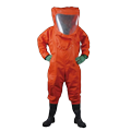 LEVEL A FULLY ENCAPSULATED HAZMAT SUIT PVC MATERIAL CHEMICAL PROTECTIVE SUIT