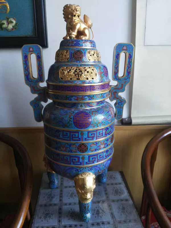 景泰藍工藝品純手工製作景泰藍工藝品擺件景泰藍花瓶加工 3