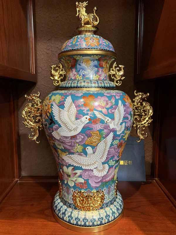 景泰藍工藝品純手工製作景泰藍工藝品擺件景泰藍花瓶加工 5