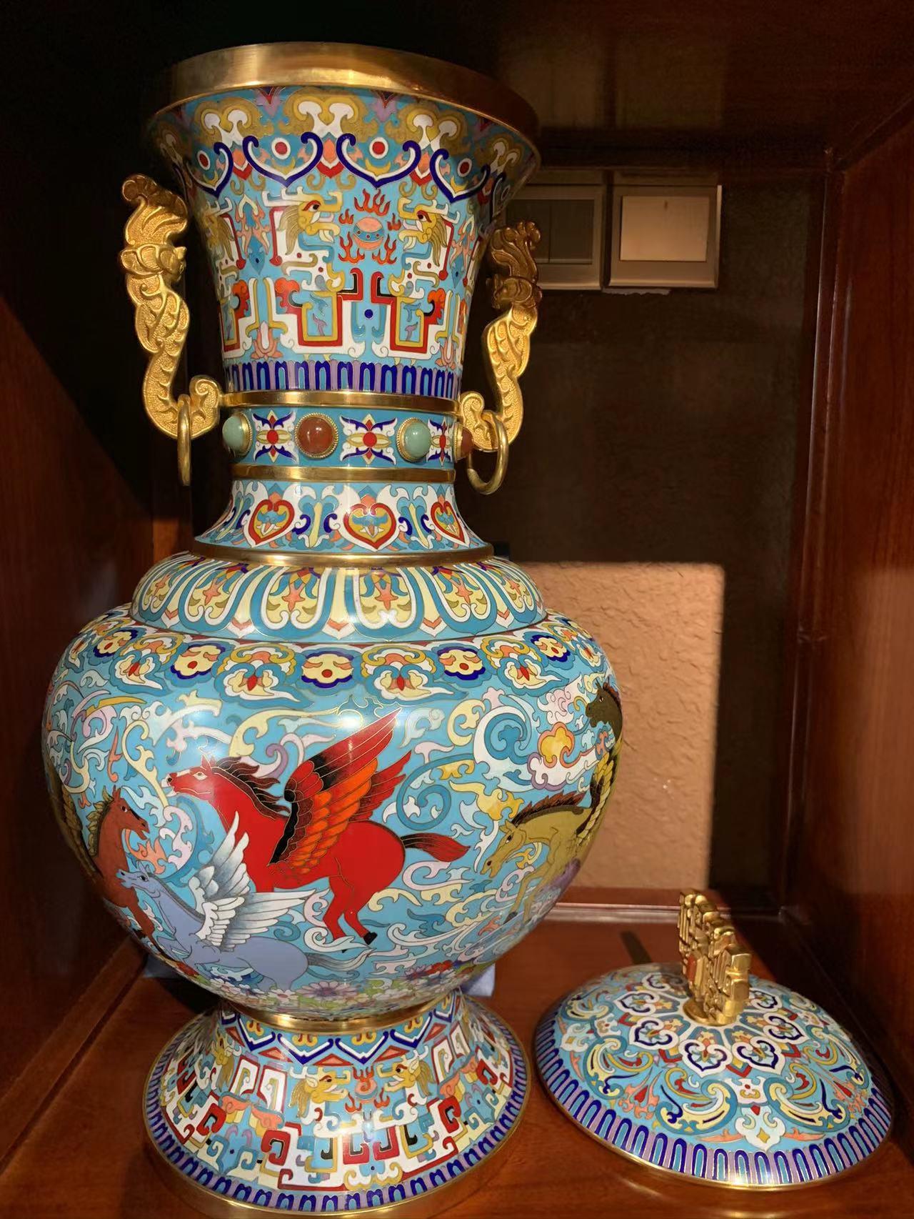 景泰藍工藝品景泰藍廠家景泰藍工藝品擺件景泰藍花瓶加工