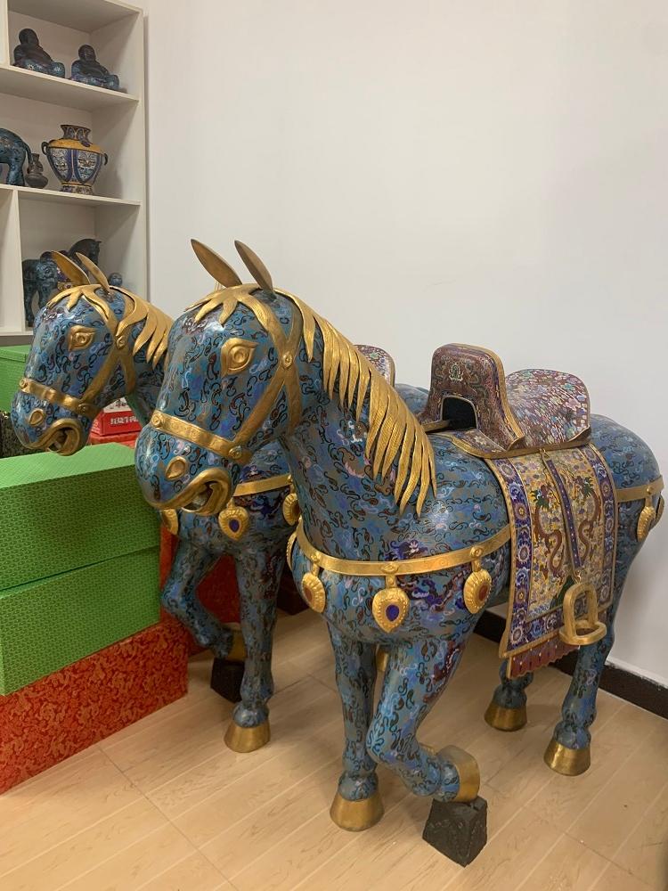景泰藍工藝品純手工製作工藝品擺件景泰藍花瓶加工 5