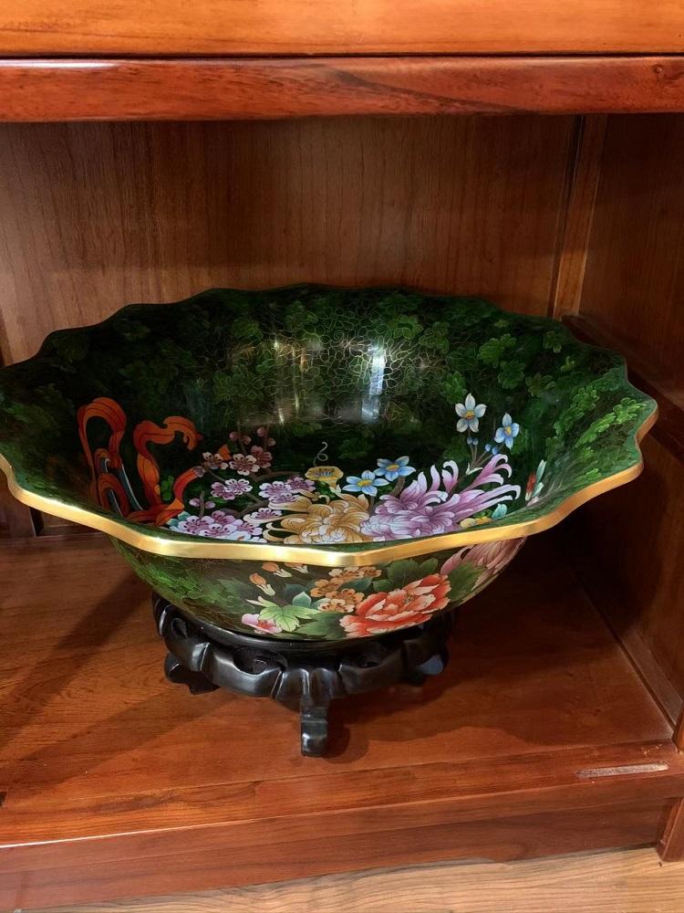 景泰藍裝飾品純手工製作景泰藍花瓶擺件景泰藍香爐裝飾擺件 5