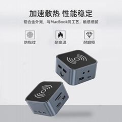 12 in1 Wireless fast charging Type C Docking Station