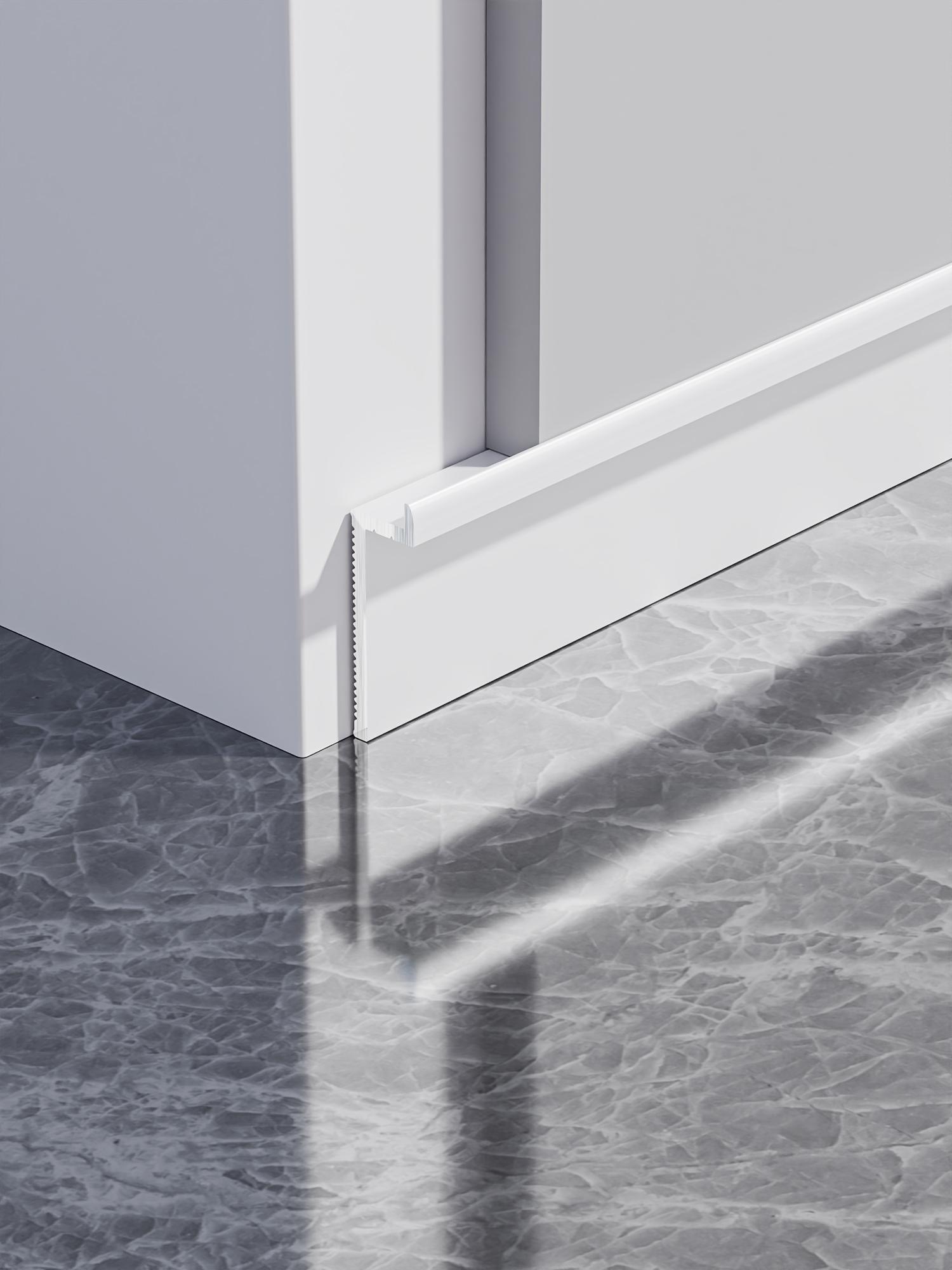 Modern Hot Sale Brushed Extrusion Baseboard Wall Cheap Mental Skirting Board 2