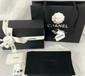 Ladies designer Handbag CC Logo Small Classic Flap Black Cavier Calfskin Gold HW