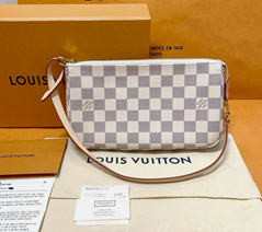               Pochette Accessories Damier Azur Shoulder Pouch Bag     omen bags