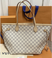 NEW               Neverfull MM Tote Bag Damier Ebene Pink     ag luxury handbag  19