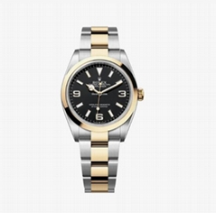 Rolex Explorer 36mm Two Tone Black 124273 Ladies Women best swiss watch brands