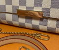 LV NEW LOUIS VUITTON Favorite MM Damier Azur Pochette Crossbody Bag ladies luxury 