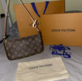 LV Louis Vuitton Pochette Accessories Shoulder Bag in Monogram Women handbag LV 