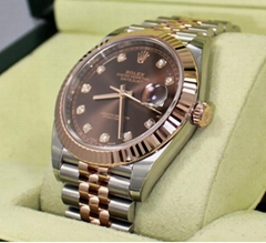 Rolex Datejust 41mm 126331 Jubilee 18K Rose Gold /SS Diamond Dial Watch men sale