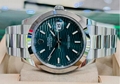 Rolex Datejust 41 126300 Mint Green Motif Dial Box and Papers Watch mens luxury 