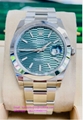 Rolex Datejust 41 126300 Mint Green Motif Dial Box and Papers Watch mens luxury 