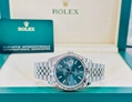 Rolex Datejust 41mm 126334 Mint Green Jubilee White Gold Bezel Watch buy luxury 