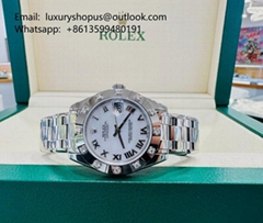 Rolex Masterpiece 81319 18K White Gold 34mm MOP Dial 12 Diamond Bezel 