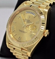Rolex President 40mm Day-Date 228238 18K Yellow Gold Champagne Roman Dial NEW