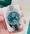 Rolex Datejust 41mm 126334 Wimbledon Dial Jubilee Band Watch Box & Papers Luxury