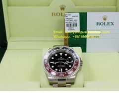 Rolex GMT Master II 116719 BLRO PEPSI 18K White Gold Box/Papers men luxury sale 