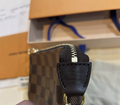 Louis Vuitton Mini Pochette Damier Ebene Canvas LV women handbag cheap N58009