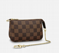 Louis Vuitton Mini Pochette Damier Ebene Canvas LV women handbag cheap N58009