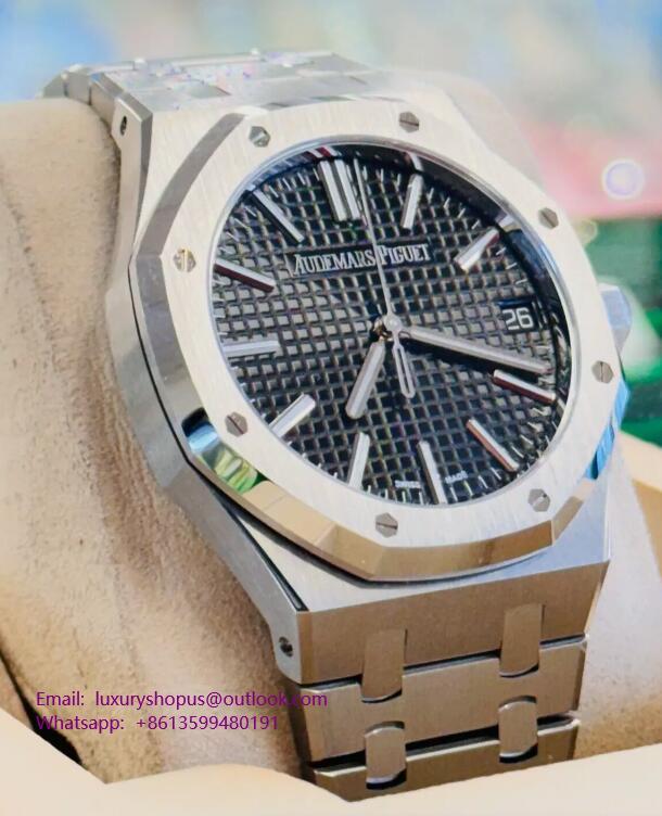 Audemars Piguet Royal Oak 41mm Black Dial Men Watch 15510ST.OO.1320ST.07 Mens