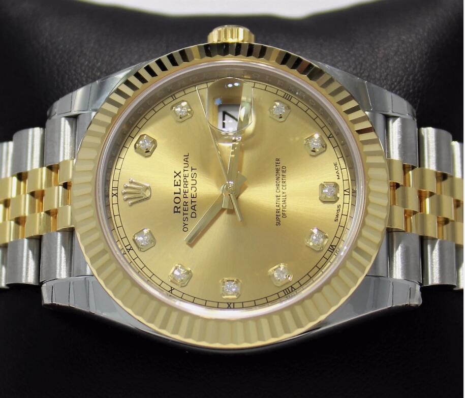 Rolex Datejust 41mm 126333 Jubilee 18K Yellow Gold/SS Factory Diamond Watch NEW