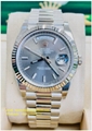 Rolex Day-Date 40 President 228239 White Gold Slate Striped Dial Mens luxury 