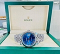 Rolex Datejust 126334 41mm Jubilee Blue Dial 18K White Gold Bezel Watch swiss 