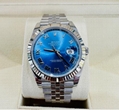 Rolex Datejust 126334 41mm Jubilee Blue Dial 18K White Gold Bezel Watch swiss 