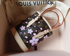               bags     M Nano Bucket M13417 Cherry Blossom Body Pouch Dust Bag