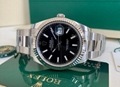 Rolex Datejust 126334 41mm Bianco Quadrante Romano 18K Oro Ghiera Nuovo Orologio