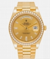 Rolex Day-Date 40mm President 18kt YG Diamond 228348RBR Silver Roman Dial swiss