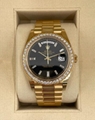 Rolex Day-Date 40mm President 18kt YG Diamond 228348RBR Silver Roman Dial swiss