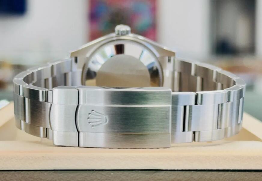 Rolex Oyster Perpetual 277200 Factory Yellow Dial Oyster Steel Band Watch UNWORN