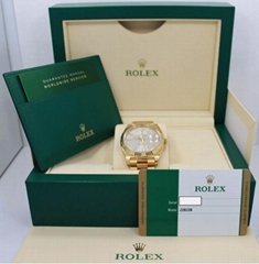 Rolex President Day-Date 228238 18K Yellow Gold Silver Motif Dial Watch BP swiss