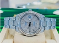 Rolex Datejust 41mm 126300 Jubilee Rhodium Dial Full Diamonds BOX/PAPERS 9