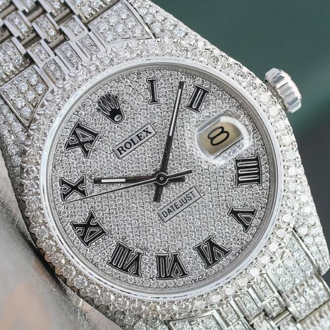 Rolex Datejust 41mm 126300 Jubilee Rhodium Dial Full Diamonds BOX/PAPERS 3