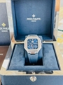 Patek Philippe 5822P-001 Cubitus Platinum Moonphase with Blue Skeleton Dial Back