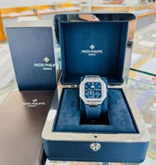 Patek Philippe 5822P-001 Cubitus Platinum Moonphase with Blue Skeleton Dial Back