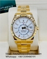 Rolex Sky-Dweller 336938 18K Yellow Gold White Dial Watch Box and Papers