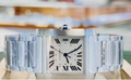 Cartier Tank Française WSTA0067 36.7mm Large Silvered Roman Dial Box/Paper lady