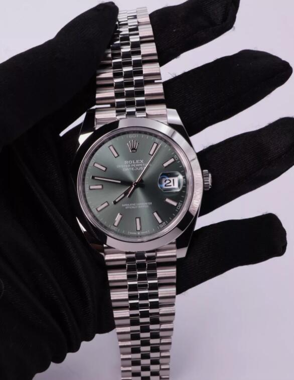 Rolex Datejust 41 NEW 2024 Mint Green Dial Jubilee Band Smooth Bezel Stainless
