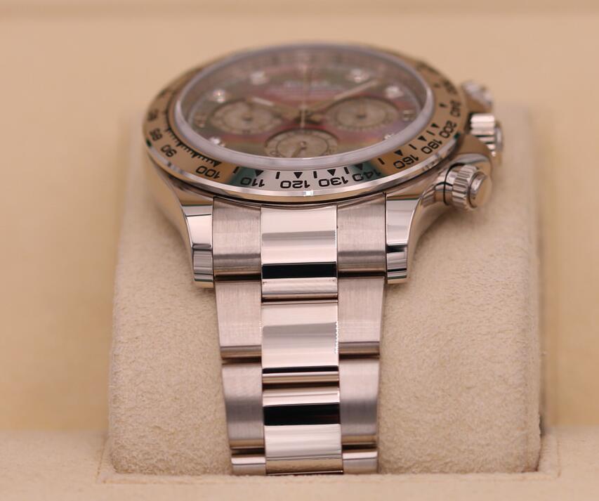 Rolex Daytona White Gold Black Mother of Pearl Dial 116509 luxury swiss watch 