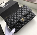 CC logo Classic Flap Bag 25cm Gold Hardware Lambskin Leather Spring/Summer bags