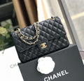 CC logo Classic Flap Bag 25cm Gold Hardware Lambskin Leather Spring/Summer bags
