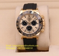 Rolex Daytona Yellow Gold Champagne YML Dial Oysterflex 116518LN Men luxury sale