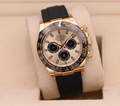 Rolex Daytona Rose Gold Sundust Dial Oysterflex 126515LN Men luxury swiss brand 