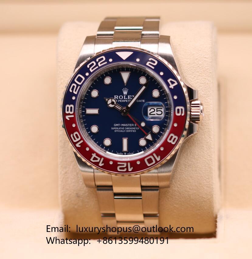 Rolex GMT-Master II Pepsi White Gold Blue Dial 126719BLRO best buy cheap watches