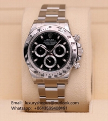 Rolex Daytona Black Dial 116520 Scrambled Serial 2016 NOS best cheap watches men